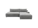 Trendmanufaktur , Grau , Textil , Füllung: Schaumstoff , 253x167 cm , Made in Europe , Schlafen auf Sitzhöhe, Rücken echt, Armteil rechts , Wohnzimmer, Sofas & Couches, Schlafsofas, Schlafsofas