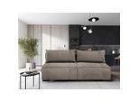 Mid.you , Hellbraun , Textil , Füllung: Schaumstoff , 202x90x99 cm , Made in EU , Liegefunktion , Wohnzimmer, Sofas & Couches, Schlafsofas, Schlafsofas