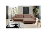 Mid.you , Braun , Textil , Füllung: Schaumstoff,Schaumstoff , 273x204 cm , Made in EU , Wohnzimmer, Sofas & Couches, Schlafsofas, Ecksofas mit Schlaffunktion