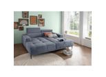 Livetastic , Hellblau , Textil , Uni , 200x79-95x188 cm , Rücken echt , Wohnzimmer, Sofas & Couches, Sofas, Big Sofas