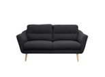 Livetastic , Anthrazit , Textil , Buche , 187x87x88 cm , Made in EU , Rücken echt ,