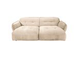 Trendmanufaktur , Creme , Textil , 285x87x184 cm , Made in EU , Rücken echt, Armteil links, Armteil rechts ,