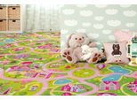 Teppichboden ANDIAMO "Sweet Towny, Schlinge, Gesamthöhe 6,5 mm, Made in Belgium", pink, B:400cm L:200cm, Kunstfaser, Teppiche, bedruckt, Spielteppich, Breite 400 cm, Motiv Straße, Kinderzimmer