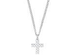 Kette mit Anhänger JOOP "Kreuz", silber (edelstahlfarben), Halsketten, Herren, Edelstahl, L: 60