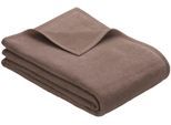 Wohndecke IBENA "Luxus", braun (espresso), B:100cm L:150cm, Baumwolle, Polyacryl, Polyester, Wohndecken, Wohndecke, verschiedene Größen, uni, Kuscheldecke, Premium, made in Europe