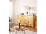 Sideboard OTTO HOME "Trinidad", beige (natur, geölt), B:194cm H:89cm T:37cm, Sideboards, Sideboard, Kommode, Breite 194 cm