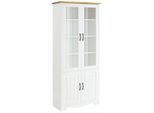 Vitrine OTTO HOME "Trinidad", gelb (weiß, honigfarben), Schränke, Vitrine, 4-türig, Breite 85 cm