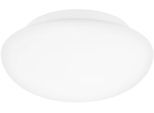 EGLO Deckenleuchte "Ella Deckenlampe, Wohnzimmerlampe, Stahl und Glas, E27, Bürolampe", weiß, 1, Ø 28cm H: 11,7cm, 1 Stk., Leuchten, Ø 28 cm, Wandlampe, Deckenleuchte, Weiß, Wohnzimmerlampe, E27 Fassung, Deckenleuchte