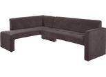 Essbank EXXPO - SOFA FASHION "Barista, bequem und elegant, hohe Bodenfreiheit", braun (schoko), B:245cm H:83cm T:159cm, Luxus-Microfaser (100% Polyester), Sitzbänke, Essbank, Eckbank Barista bequem und elegant, hochwertige Detailverarbeitung