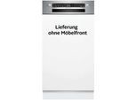 BOSCH teilintegrierbarer Geschirrspüler "SPI2HKS42E", Energieeffizienz: E, silber (edelstahl), B:44,8cm H:81,5cm T:57,3cm, Geschirrspüler, Geräuschreduktion bis zu 30 Minuten dank Silence on demand, teilintegrierbarer Geschirrspüler