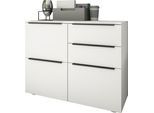 Aktenschrank BORCHARDT MÖBEL "Tom", weiß (weiß, matt), B:93cm H:72cm T:35cm, Holzwerkstoff, Schränke, Aktenschrank, Breite 93 cm, Kommode