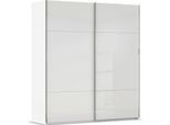 Schwebetürenschrank RAUCH "Kleiderschrank Schrank Garderobe Schlafzimmerschrank CONTIDO", weiß (alpinweiß, glas kristallweiß), B:201cm H:223cm T:68cm, Holzwerkstoff, Schränke, Schwebetürenschrank, aus hochwertigem Material in 6 Breiten 2 Griff-Farben MADE IN GERMANY