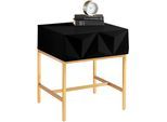 Beistelltisch OTTO HOME "Minfi", schwarz, B:50cm H:58cm T:50cm, Tische, Beistelltisch, Schublade mit 3D-Front, auch als Nachttisch geeignet, Breite 50 cm
