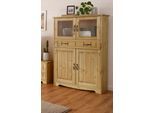 Highboard OTTO HOME "Trinidad", beige (natur), B:102cm H:155cm T:37cm, Sideboards, Highboard, Vitrine, Breite 102 cm
