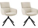 Esszimmerstuhl OTTO HOME "Cusey, 360 drehbar, extra dicke Polsterung, 2er-Set", beige, B:59cm H:91cm T:68cm, Metall, Polyester, Stühle, Esszimmerstuhl, mit 360 Metallfuß, Komfort-Rückenlehne und hautfreundlichem Webstoff