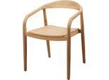 Esszimmerstuhl WOOOD "Cras aus Eschenfurnier mit gebogener Rückenlehne H 75 cm", braun (natur, natur, natur), B:52cm H:75cm T:42cm, Massivholz, Stühle, Esszimmerstuhl, (Set, 2 St), fertig montiert, natürliche Holzoptik