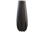 Tischvase KAISER PORZELLAN "Polygono Star", grau (dunkelgrau), H:41cm Ø:14,5cm, Biskuitporzellan, Vasen, Tischvase, Vase aus Biskuit-Porzellan, im zeitlosen Design, Höhe ca. 41 cm