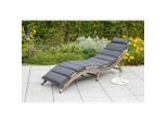 Gardenson , Naturfarben , Metall, Kunststoff , Füllung: Schaumstoff , 172x62x54 cm , klappbar ,