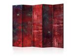 artgeist , Rot, Schwarz , Holz, Textil , Kiefer , massiv , Abstraktes , 225x172x3 cm , Motiv auf Vorder- und Rückseite , Kleinmöbel, Paravents