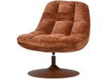 Livetastic , Rostfarben , Textil , 73x81x84 cm , Sitzfläche 360° drehbar ,