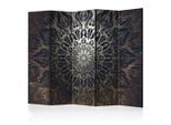 artgeist , Braun, Dunkelblau , Holz, Kunststoff, Textil , Kiefer , massiv , Abstraktes , 225x172x3 cm , Motiv auf Vorder- und Rückseite, Akustikschaumstoff , Kleinmöbel, Paravents