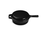 Echtwerk , Schwarz , Metall , 2,5 l,2,5 l , rund , backofengeeignet, leichte Reinigung,backofengeeignet , Kochen & Essen, Töpfe, Kochtopfsets