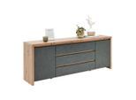 Möbelix , Grau, Eiche Artisan , Holzwerkstoff , 190x71x40 cm , Wohnzimmer, TV-Möbel, TV- & Lowboards