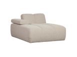 Livetastic , Beige , Textil , 124x74x162 cm , Made in EU , Rücken echt, Armteil links, modular ,
