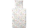 Bettwäsche PRIMERA "Bio-Renforce Bettwäsche Fleur", gelb, B/L: 155cm x 220cm, 1 Stk., 1 Stk., Renforcé (Bio-Baumwolle), B/L: 80cm x 80cm, 2 Stk., Renforcé (Bio-Baumwolle), Obermaterial: 100% Baumwolle, Bettwäsche, Bettwäsche, mit hübschen Blumenranken