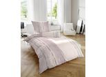 Bettwäsche PRIMERA "Feinbiber-Bettwäsche", rosa (rosa, grau), B/L: 155cm x 220cm, 1 Stk., 1 Stk., Feinbiber, B/L: 80cm x 80cm, 2 Stk., Feinbiber, Obermaterial: 100% Baumwolle, Bettwäsche, Bettwäsche, samtweich und natürlich aus reiner Baumwolle