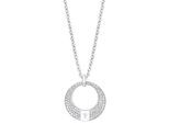 Kette mit Anhänger JOOP "Kornblume", bunt (silberfarben, weiß), Halsketten, Damen, Silber 925 (Sterlingsilber), L: 75, mit Zirkonia (synth.)
