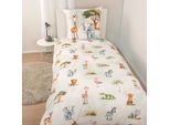 Bettwäsche "Young Collection Safari", bunt, B/L: 135cm x 200cm, 1 Stk., 1 Stk., Flanell, B/L: 80cm x 80cm, 2 Stk., Flanell, Obermaterial: 100% Baumwolle, HERDING YOUNG COLLECTION, Bettwäsche, Bettwäsche