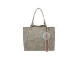 Henkeltasche FRITZI AUS PREUSSEN "Fritzi42N", Damen, Gr. B/H/T: 18cm x 33cm x 45cm, grau (hellgrau), Kunstfaser, unifarben, Taschen, aus veganen Materialien