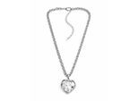 Kette mit Anhänger ALLGÄU REBELL "Rosalind", Damen, Gr. onesize, Metall, transparent (kristall), Basic, Halsketten, mit Herzanhänger