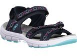 Sandale CMP "ALMAAK WMN HIKING SANDAL", Damen, Gr. 40, blau (navy, türkis), Synthetik, Textil, gemustert, Schuhe Sandale, mit Klettverschluss