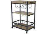 Möbelix , Naturfarben, Schwarz , Metall, Holzwerkstoff , 67x88x39.5 cm , einfacher Aufbau ,