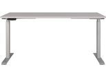 Schreibtisch GERMANIA "Jet", grau (kaschmir, silber, silber, kaschmir), B:160cm H:72cm T:80cm, Tische, Schreibtisch, moderne Farbvariationen, Breite 120/140/160/180 cm, Made in Germany