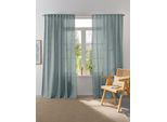 Vorhang OTTO HOME "Linsdorf" Gr. 3, grün (grün, mint), B:140cm H:245cm, Polyester, Gardinen, Leinenstruktur, halbtransparent