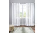 Gardine OTTO HOME "Adele" Gr. 5, weiß, B:130cm H:265cm, Voile, Polyester, Gardinen, Gardine, transparent, mit floraler Stickerei, Voile