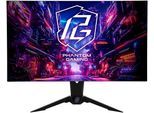 ASROCK Curved-Gaming-LED-Monitor "PGO32UFS", Energieeffizienz: G, schwarz, B:61cm H:36,7cm T:9,3cm, Monitore, Curved-Gaming-LED-Monitor