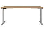 Schreibtisch GERMANIA "Jet", beige (grandson, eiche, nachbildung, silber, silber, grandson, eiche, nachbildung), B:180cm H:72cm T:80cm, Tische, Schreibtisch, moderne Farbvariationen, Breite 120/140/160/180 cm, Made in Germany