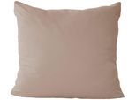 Kissenbezug PRIMERA "Primera Mako-Feinjersey Kissenbezug im Doppelpack", braun (nougat), B:80cm L:80cm, Feinjersey, Obermaterial: 100% Baumwolle, Kissenbezüge, Kissenbezug, In vielen Uni-Tönen