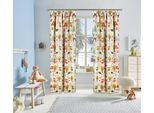 Verdunkelungsvorhang OTTO HOME "Waldtiere" Gr. 2, bunt (beige, bunt), B:130cm H:175cm, Polyester, Gardinen, Verdunkelungsvorhang, blickdicht, bedruckt, verschiedene Größen