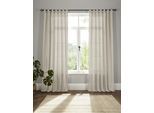Vorhang OTTO HOME "Elby 1" Gr. 2, beige, B:142cm H:175cm, Jacquard, Baumwolle, Polyester, Gardinen, Vorhang, transparent, basic, monochrom, bis 295 cm Länge