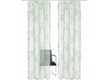 Gardine OTTO HOME "Paula" Gr. 1, grün, B:140cm H:145cm, Voile, Polyester, Gardinen, Gardine, Halbtransparent, Voile, Polyester