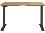 Schreibtisch GERMANIA "Jet", braun (navarra, eiche, nachbildung, schwarz, schwarz, navarra, eiche, nachbildung), B:120cm H:72cm T:80cm, Tische, Schreibtisch, moderne Farbvariationen, Breite 120/140/160/180 cm, Made in Germany