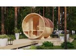 Fasssauna KONIFERA "Lathy XL", beige (naturbelassen), Saunaofen, integrierte Steuerung, 9 kW, Saunen, Fasssauna, Saunaofen mit eingebauter Steuerung 9 kW