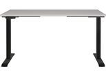Schreibtisch GERMANIA "Jet", beige (kaschmir, schwarz, schwarz, kaschmir), B:140cm H:72cm T:80cm, Tische, Schreibtisch, moderne Farbvariationen, Breite 120/140/160/180 cm, Made in Germany