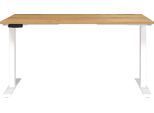 Schreibtisch GERMANIA "Jet", weiß (navarra, eiche, nachbildung, weiß, weiß, navarra, eiche, nachbildung), B:140cm H:72cm T:80cm, Tische, Schreibtisch, moderne Farbvariationen, Breite 120/140/160/180 cm, Made in Germany
