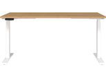 Schreibtisch GERMANIA "Jet", beige (grandson, eiche, nachbildung, weiß, weiß, grandson, eiche, nachbildung), B:160cm H:72cm T:80cm, Tische, Schreibtisch, moderne Farbvariationen, Breite 120/140/160/180 cm, Made in Germany